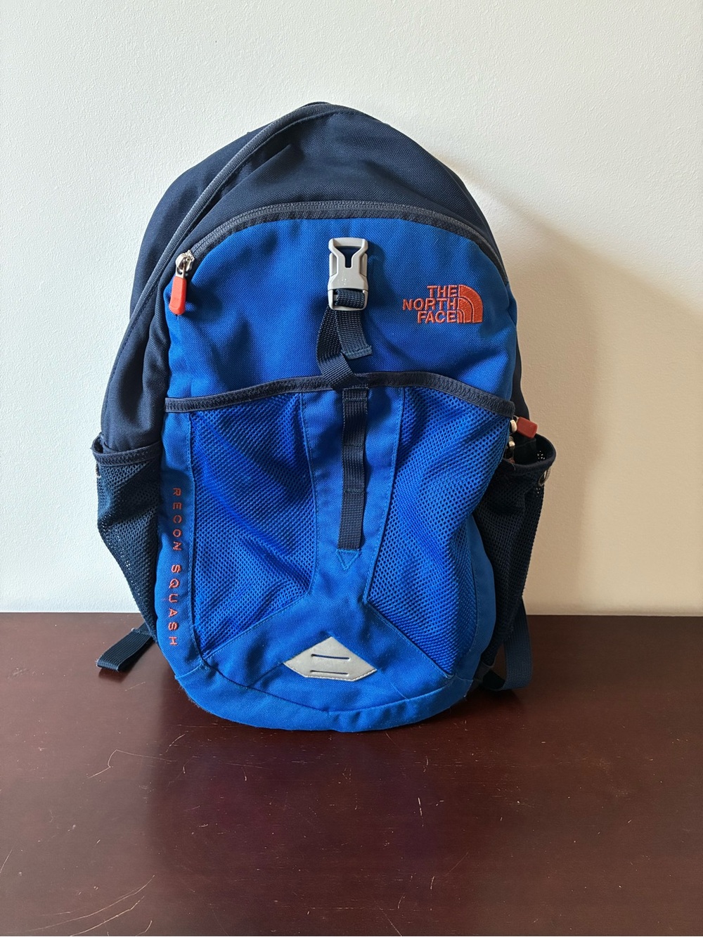 The North Face Recon Squash Backpack Blue Black Youth School Hiking Daypack